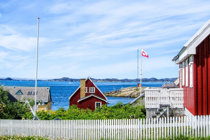 Häuser in Nuuk in Grönland