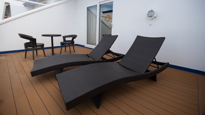 Balkon an Bord der Ocean Diamond von Quark Expeditions