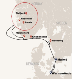Routenkarte Nordstjernen NOR-22
