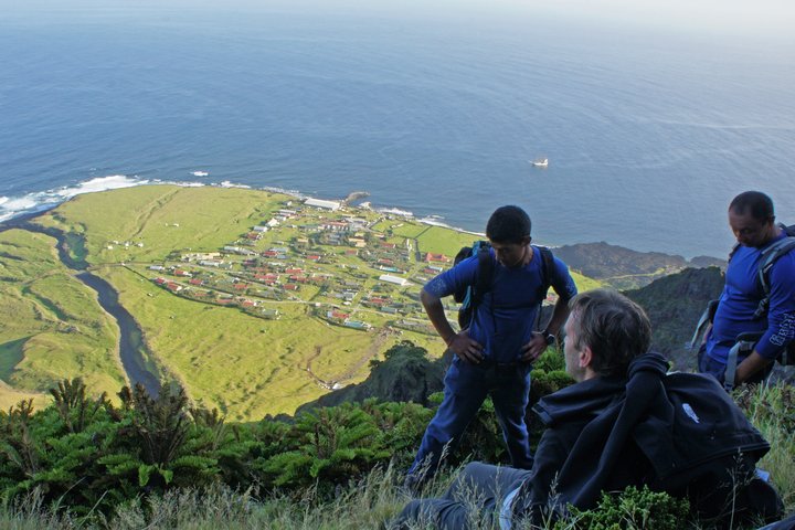 Tristan da Cunha Blick über die Insel