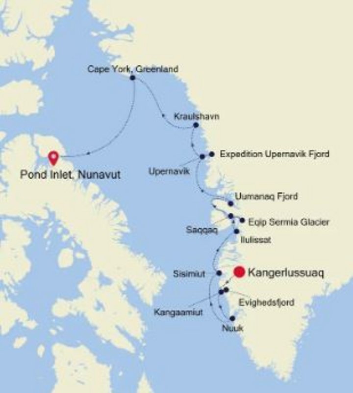 Expeditionsreise entlang Westküste von Grönland