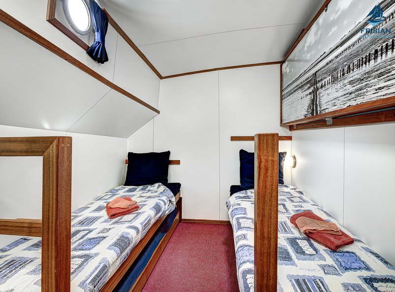 Zweibettkabine auf dem Segelschiff Elizabeth