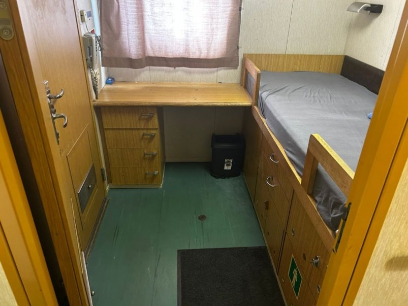Passagierkabine an Bord des Containerschiffes Karoline