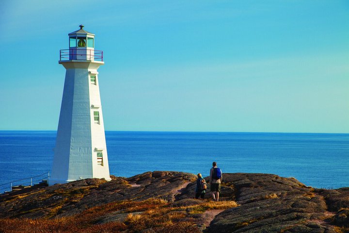 Weisser Leuchtturm auf Neufundland