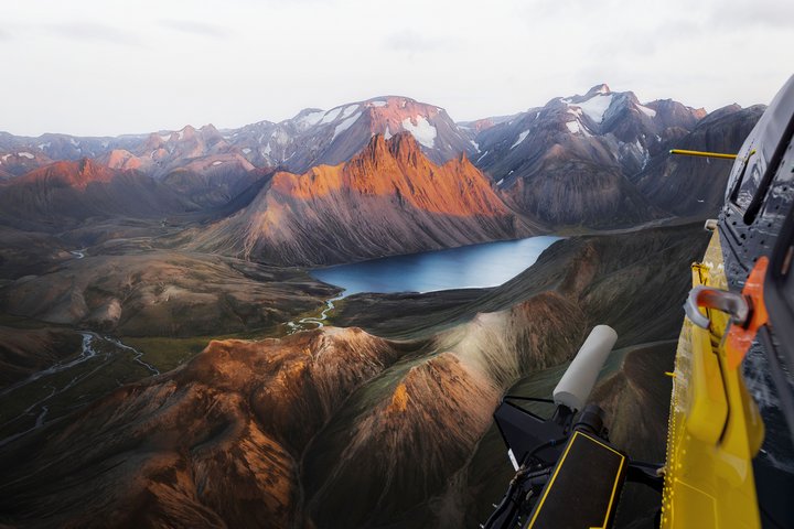 Island aus dem Helikopter Island aus dem Helikopter