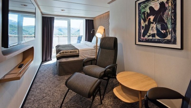 Balkonkabine an Bord der Fridtjof Nansen von Hurtigruten