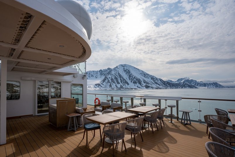 Barbeque-Deck auf der Ocean Albatros