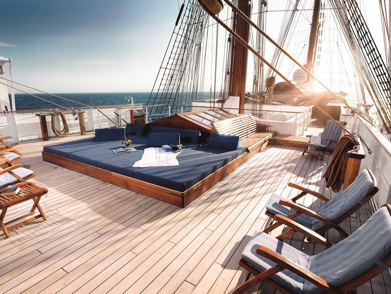 Sonnendeck der Sea Cloud II