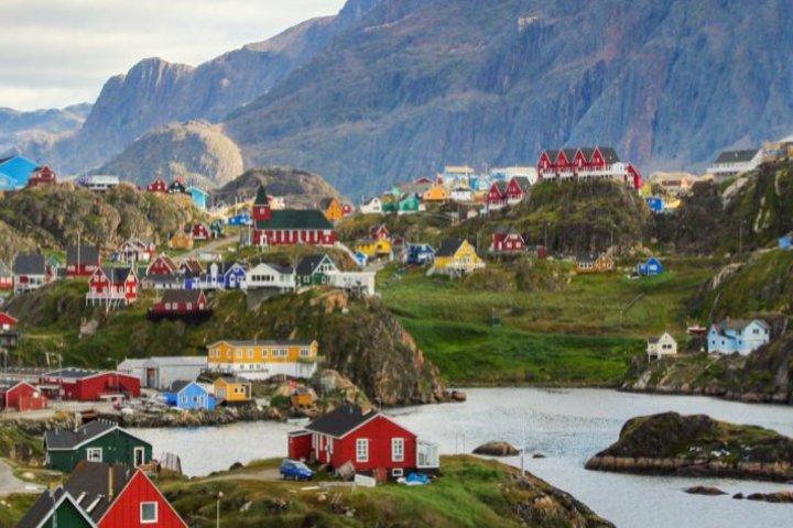 Grönländische Stadt Sisimiut