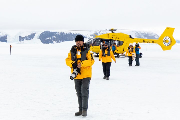 Helikopterausflüge in der Antarktis