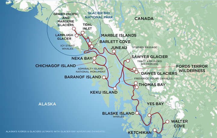 14-Tage-Reise im Südosten von Alaska