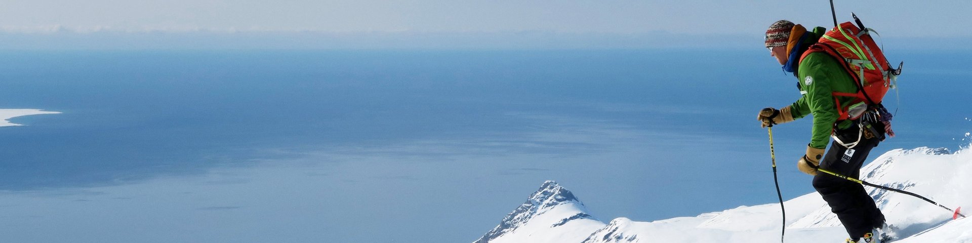 Skiabfahrt in Spitzbergen