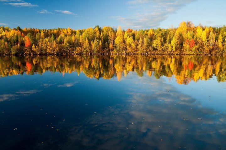 Herbststimmung in Lappland Herbststimmung am Ufer in Lappland