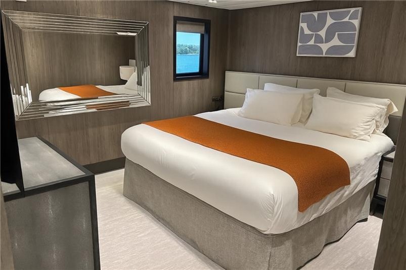 Schlafraum der Eignerkabine auf der "St. Helena"