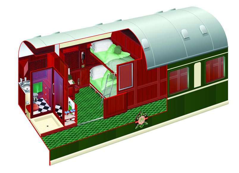 3D Abteil Pullman Etagenbett ©Rovos Rail Tours