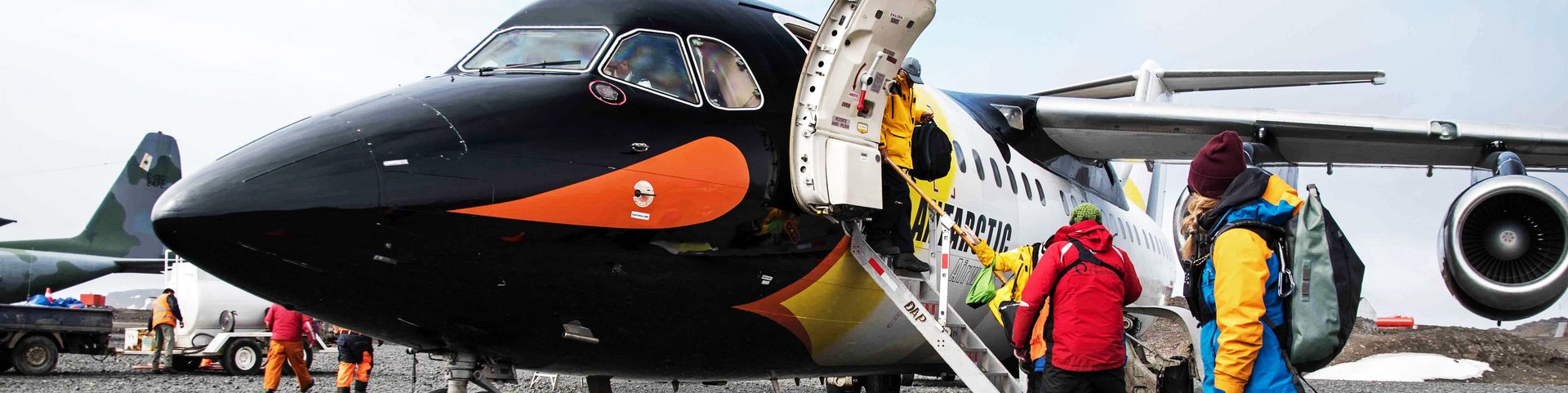 Mit dem Flugzeug über die Drake Passage fliegen