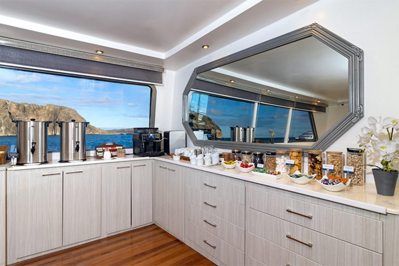Kaffeeecke auf der Horizon auf Galapagos
