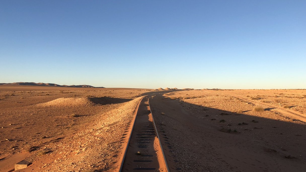 Train du désert Schienen