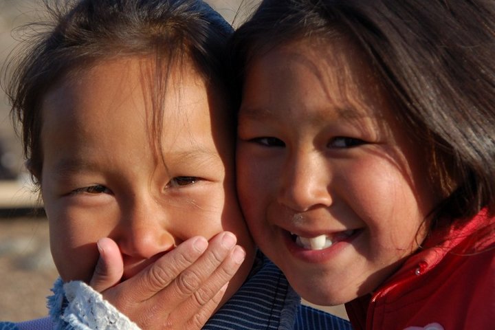 Inuit Kinder in Grönland