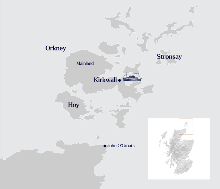 Orkney Kreuzfahrt mit Majestic Line Routenkarte