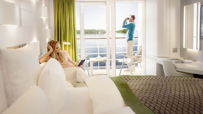 Balkonkabine an Bord der Hanseatic nature