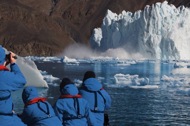 Kalben eines Gletschers
