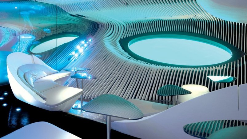 Unterwasserlounge Blue Eye an Bord eines Polar Explorer Schiffes