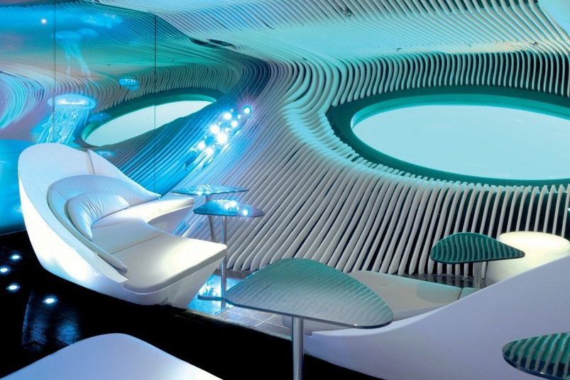 Unterwasserlounge Blue Eye an Bord eines Polar Explorer Schiffes