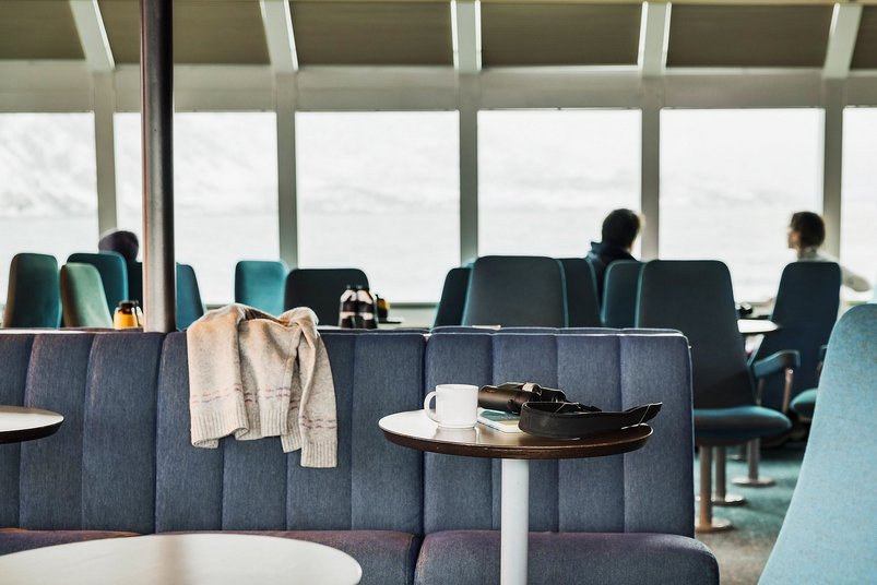 Panorama Lounge auf dem Schiff Quest