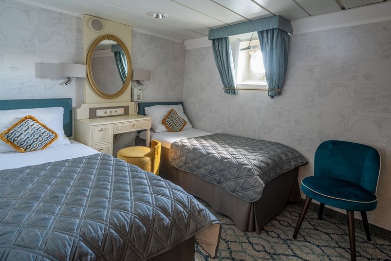 Standard-Zweibettkabine auf der MS Serenissima