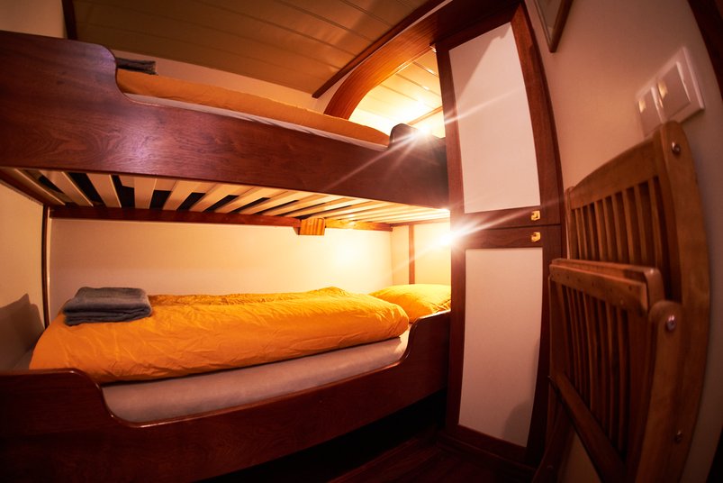 Kabine auf dem Segelschiff Tecla