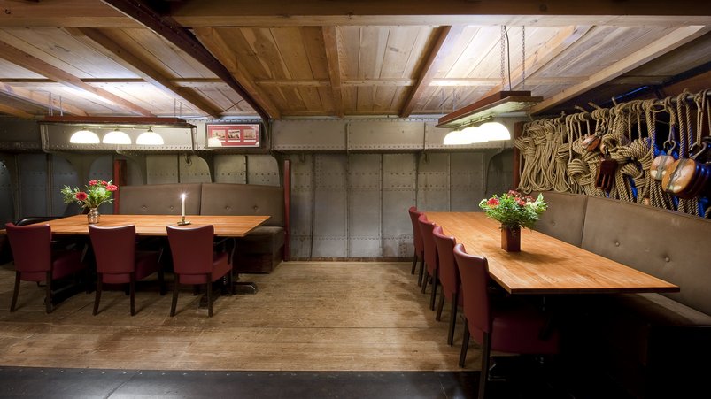Speisesaal des Frachtseglers Helena