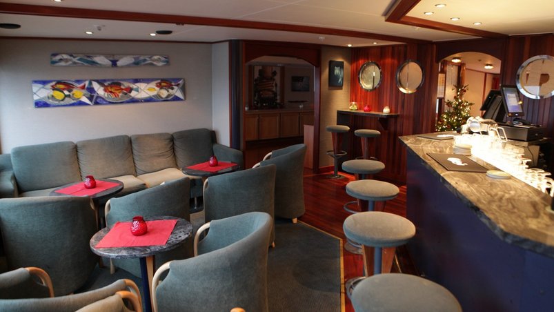 Lounge auf der Nordstjernen von Hurtigruten
