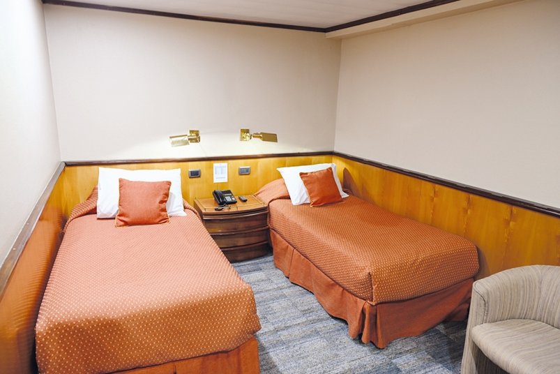 Skorpios III Innenkabine mit Einzelbetten