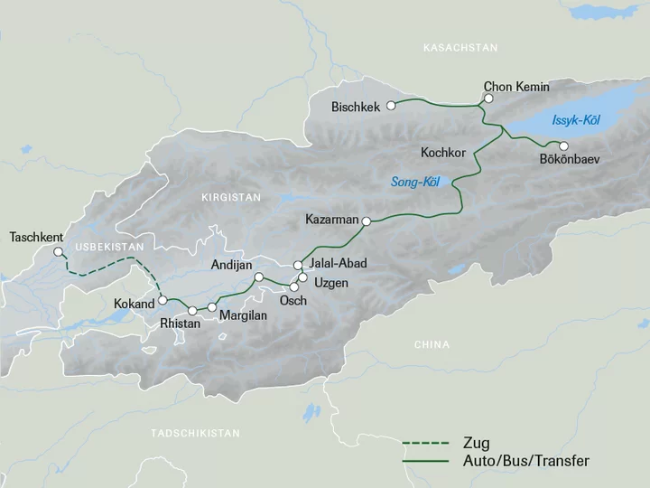 Auf dem Landweg von Kirgistan nach Usbekistan Auf dem Landweg von Kirgistan nach Usbekistan