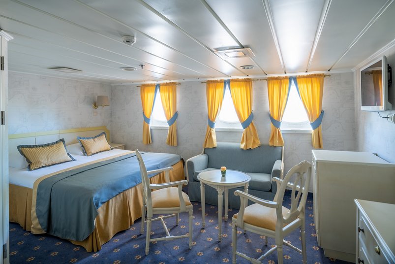 Schlafbereich der Junior Suite auf der Serenissima