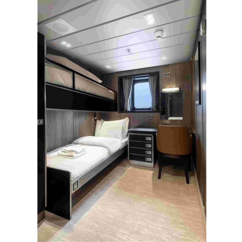 Doppelkabine mit Stockwerkbetten auf dem Schiff "St. Helena"