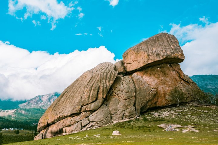 Der "Schildkrötenfelsen" in der Mongolei
