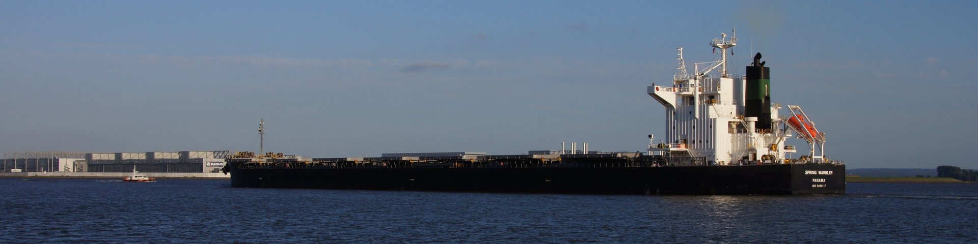 Massengutfrachter auf der Elbe