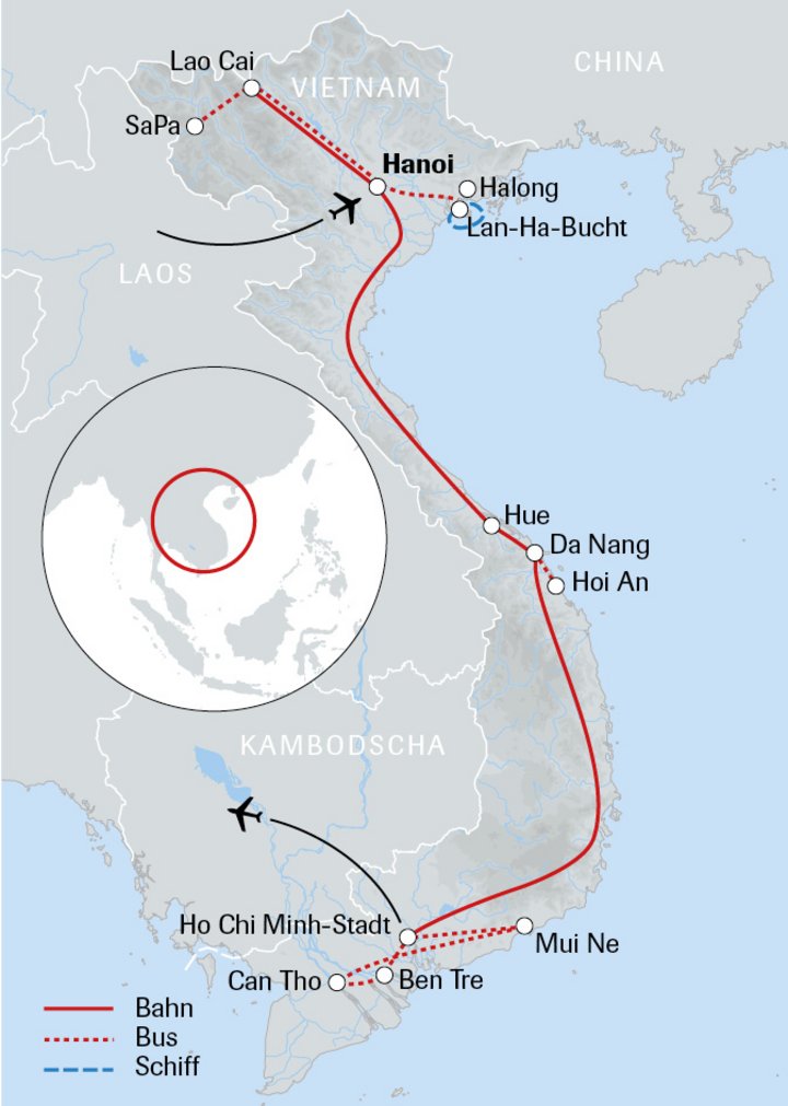 Karte Vietnam