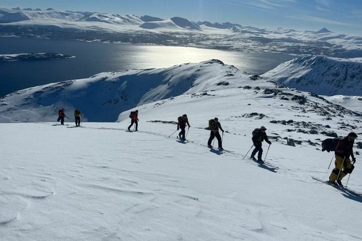 Aufstieg bei einer Bergtour in Norwegen