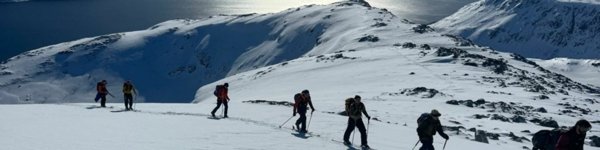 Aufstieg bei einer Bergtour in Norwegen