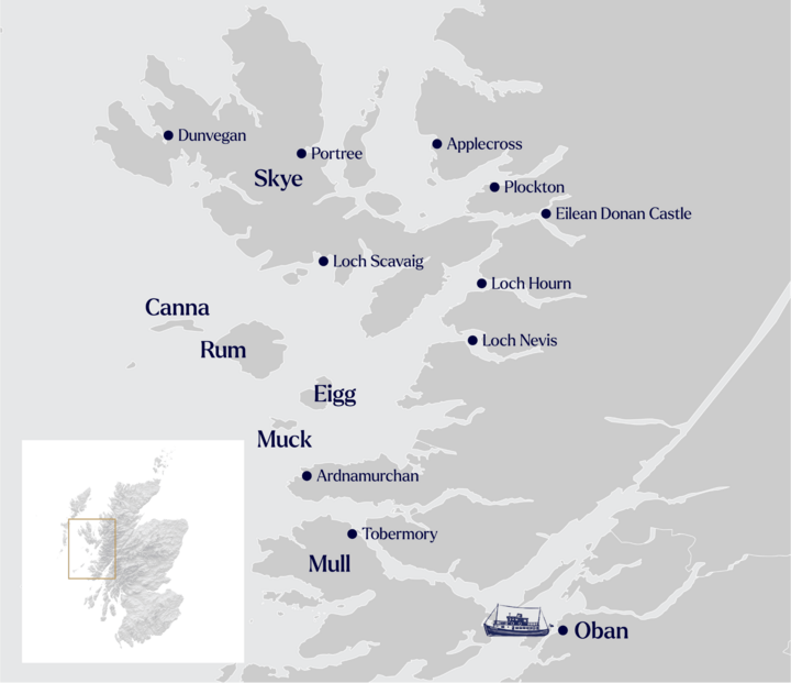 Isle of Skye and Small Isle Routenkarte