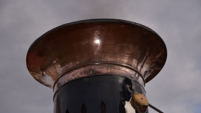 Kamin der Otto Lauffer im Museumshafen Oevelgoenne