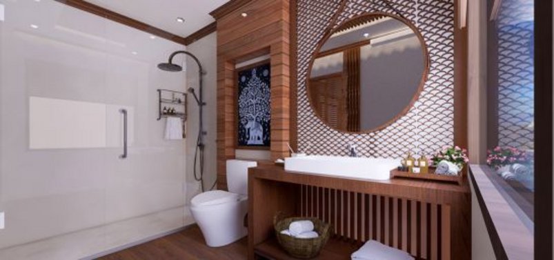 Badezimmer der Executive-Kabine Badezimmer der Executive-Kabine