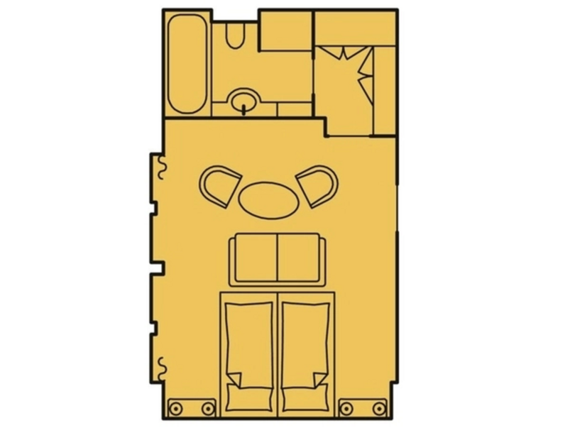 Grundriss Eignerkabine auf der Sea Cloud II