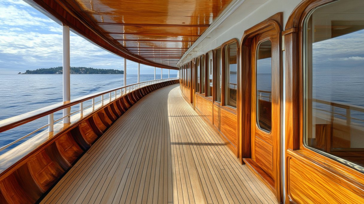 Deck auf einer Jacht
