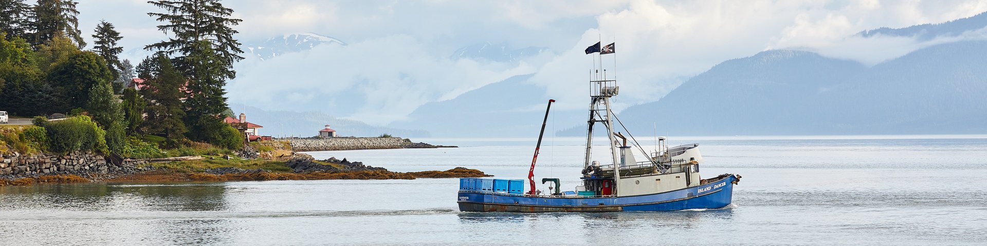 Fischerboot bei Wrangell in Alaska
