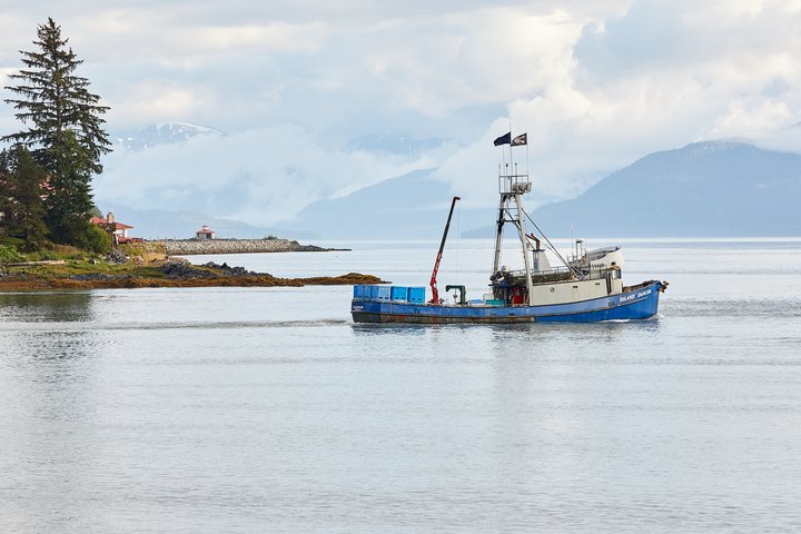 Fischerboot bei Wrangell in Alaska