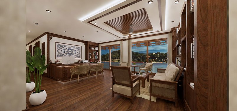 Réception und Bibliothek Réception und Bibliothek